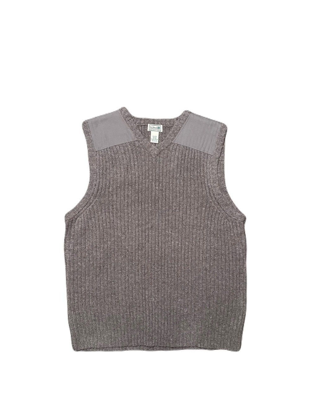 LL Bean Merino Wool V Neck Commando Sweater Vest Men’s XL Brown